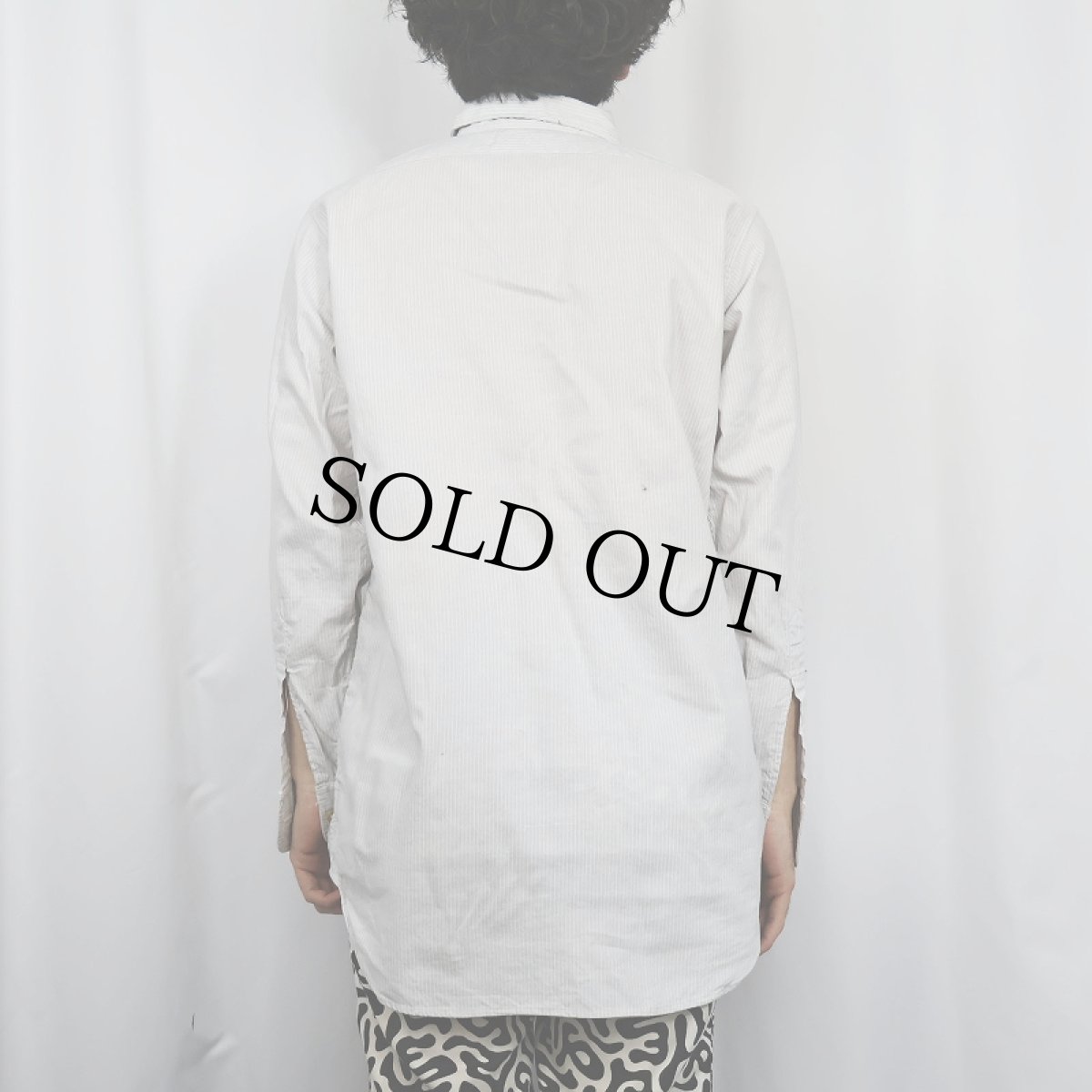 画像3: 60's RIVERSIDE MASTERBILT ストライプ柄 チェーン刺繍 コットンワークシャツ M (3)