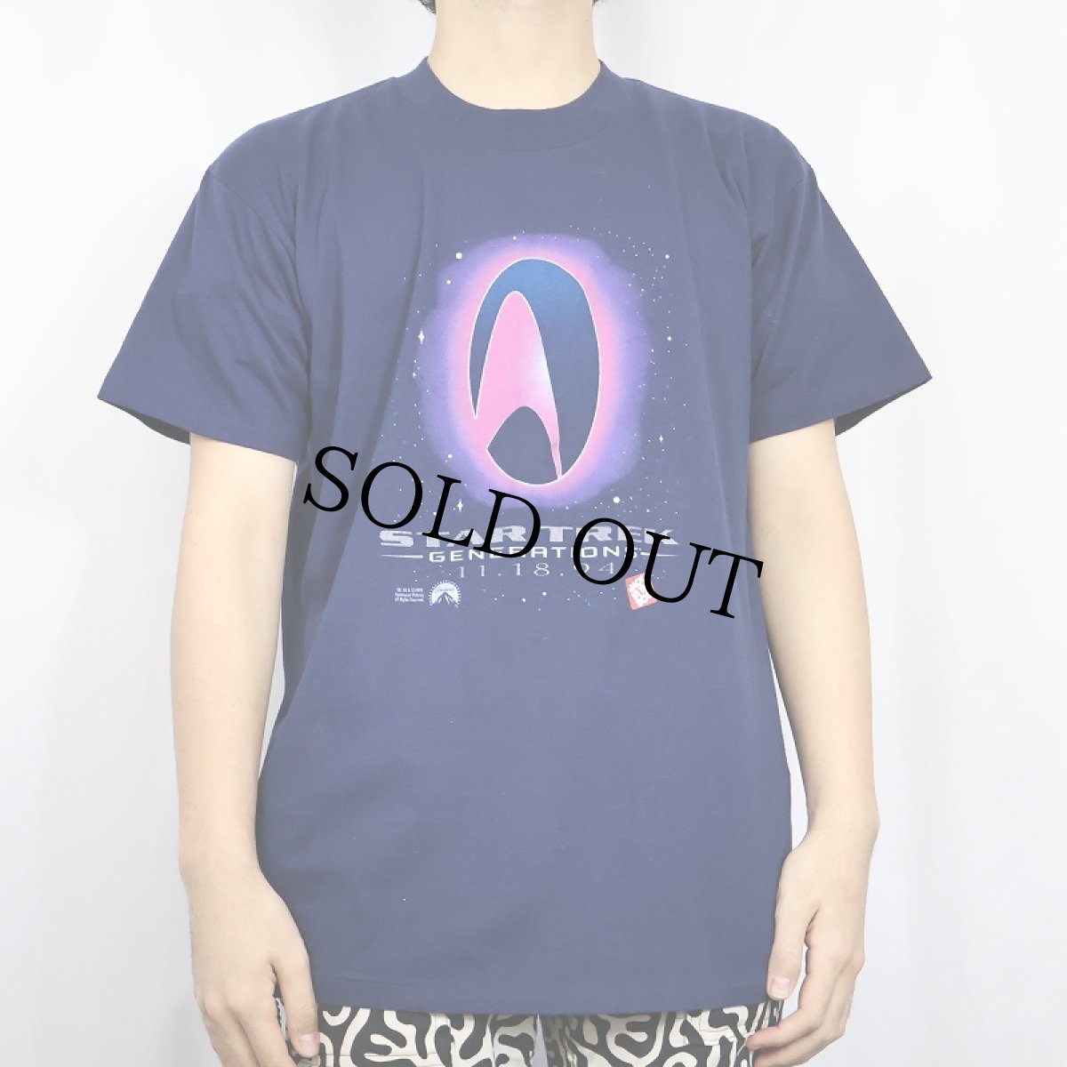 画像2: 90's STAR TREK USA製 "GENERATIONS" SFテレビドラマプリントTシャツ NAVY L (2)