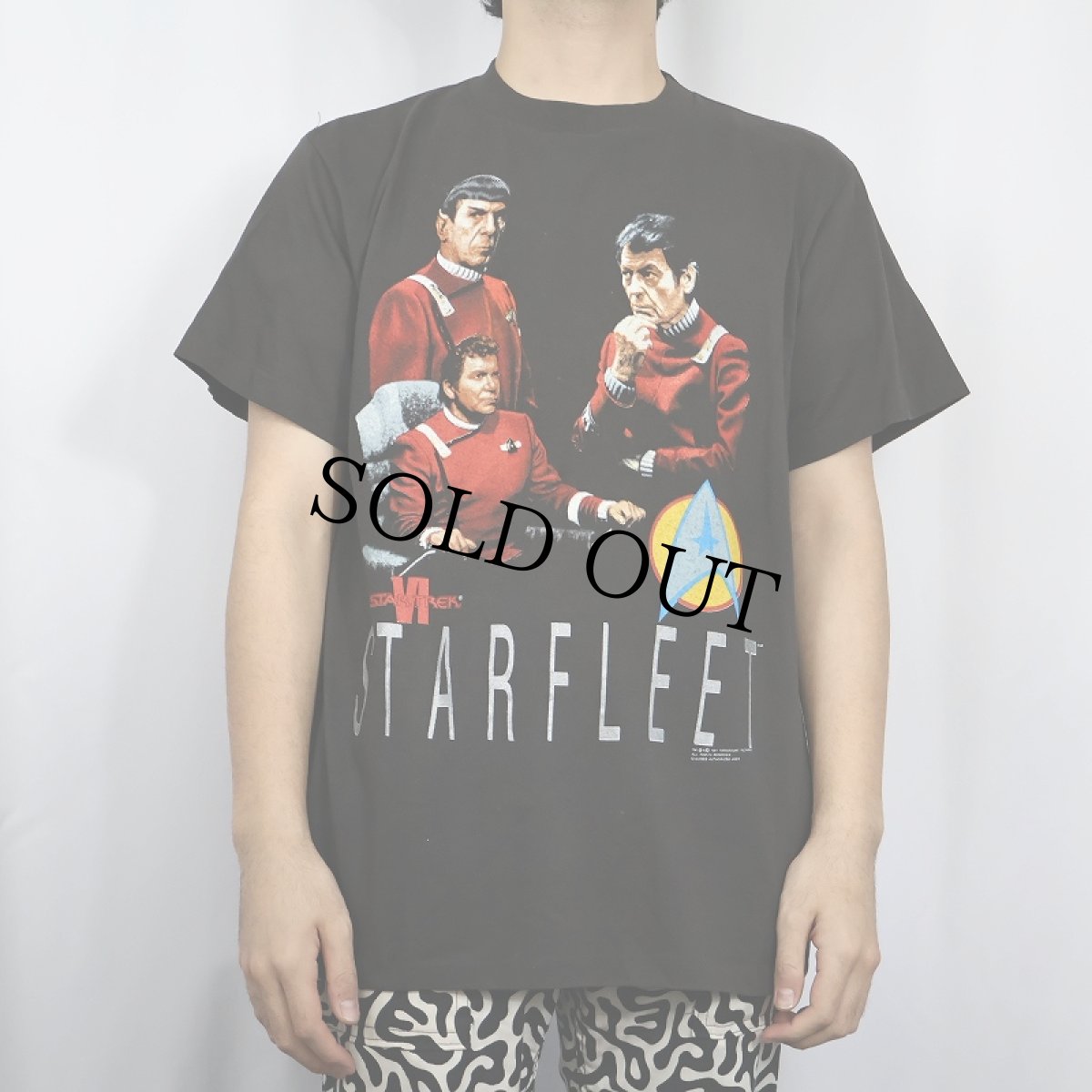画像3: 90's STAR TREK USA製 "STARFLEET" SFテレビドラマプリントTシャツ L (3)