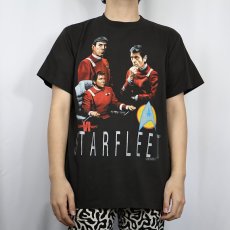 画像3: 90's STAR TREK USA製 "STARFLEET" SFテレビドラマプリントTシャツ L (3)