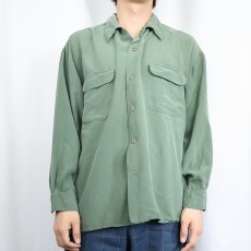 画像2: 90's Neiman Marcus シルクオープンカラーシャツ M (2)