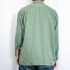 画像3: 90's Neiman Marcus シルクオープンカラーシャツ M (3)