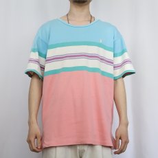 画像2: 90's POLO Ralph Lauren USA製 ボーダー柄 Tシャツ L (2)