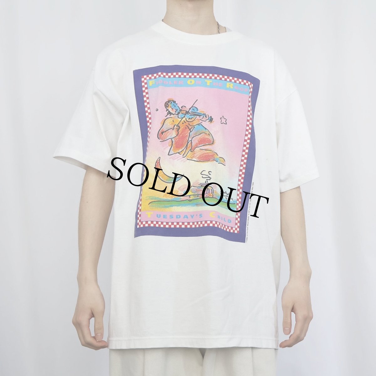 画像2: 90's PETER MAX USA製 "FIDDLER ON THE ROOF" アートプリントTシャツ XL (2)