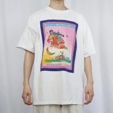 画像2: 90's PETER MAX USA製 "FIDDLER ON THE ROOF" アートプリントTシャツ XL (2)