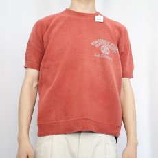 画像2: 60〜70's Champion PRODUCTSタグ "WISCONSIN STATE UNIVERSITY" プリントラグランスウェット M (2)
