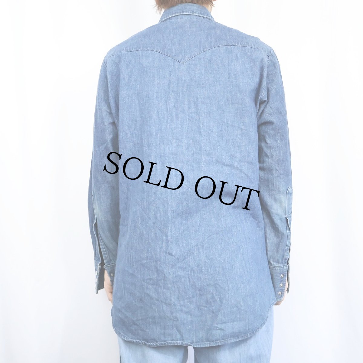 画像3: 70's Lee USA製 デニムウエスタンシャツ (3)