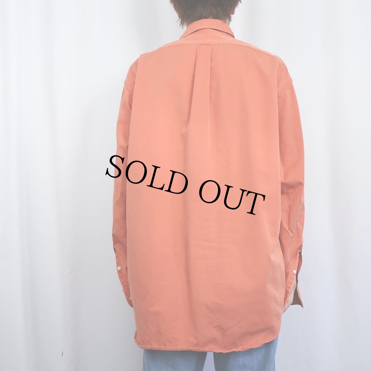 画像3: Ralph Lauren "BLAKE" ロゴ刺繍 コットンボタンダウンシャツ L (3)