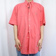 画像2: Ralph Lauren "CLASSIC FIT" ロゴ刺繍 コットンボタンダウンシャツ L (2)