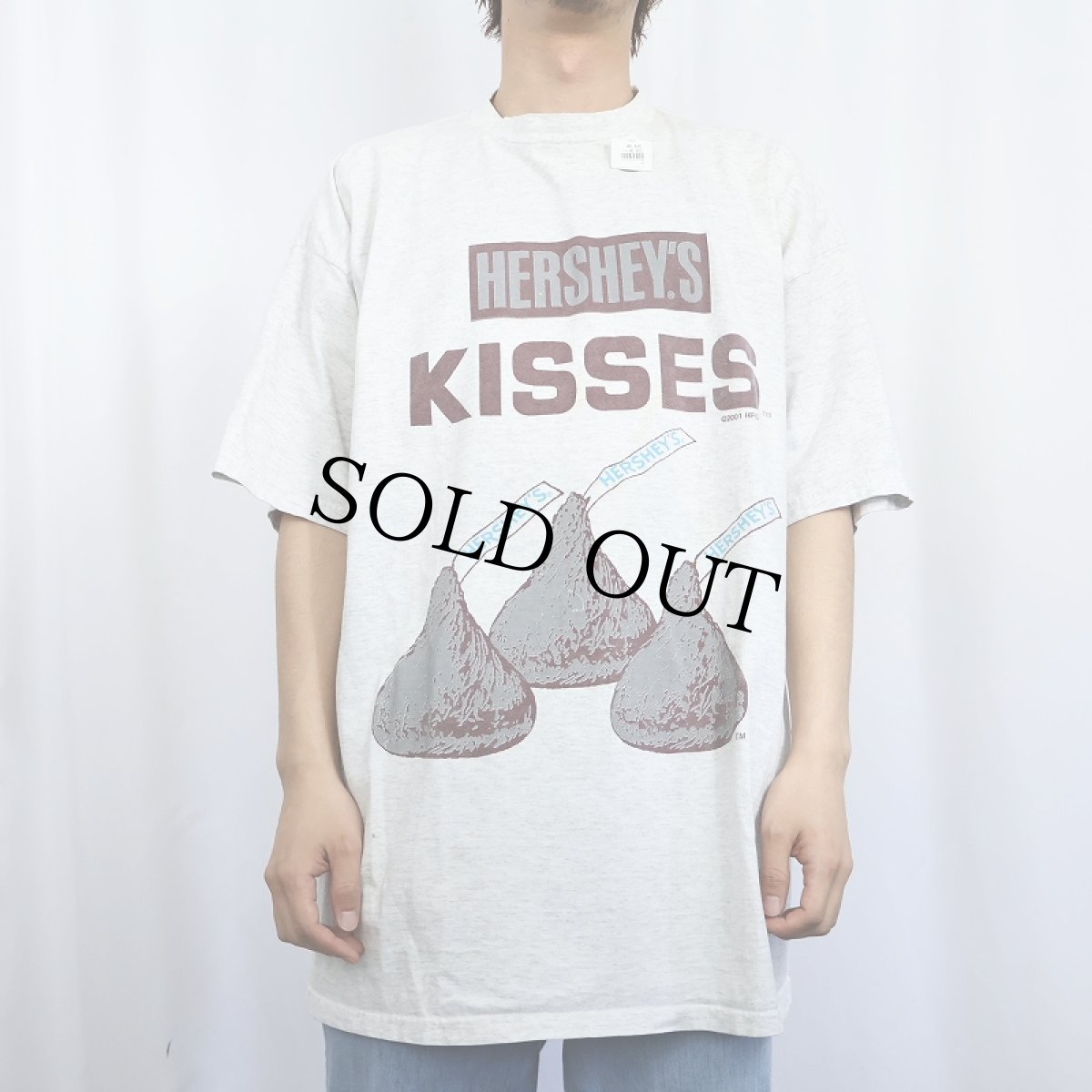 画像2: 2001 HERSHEY'S "KISSES CHOCOLATE" お菓子企業プリントTシャツ 1X (2)