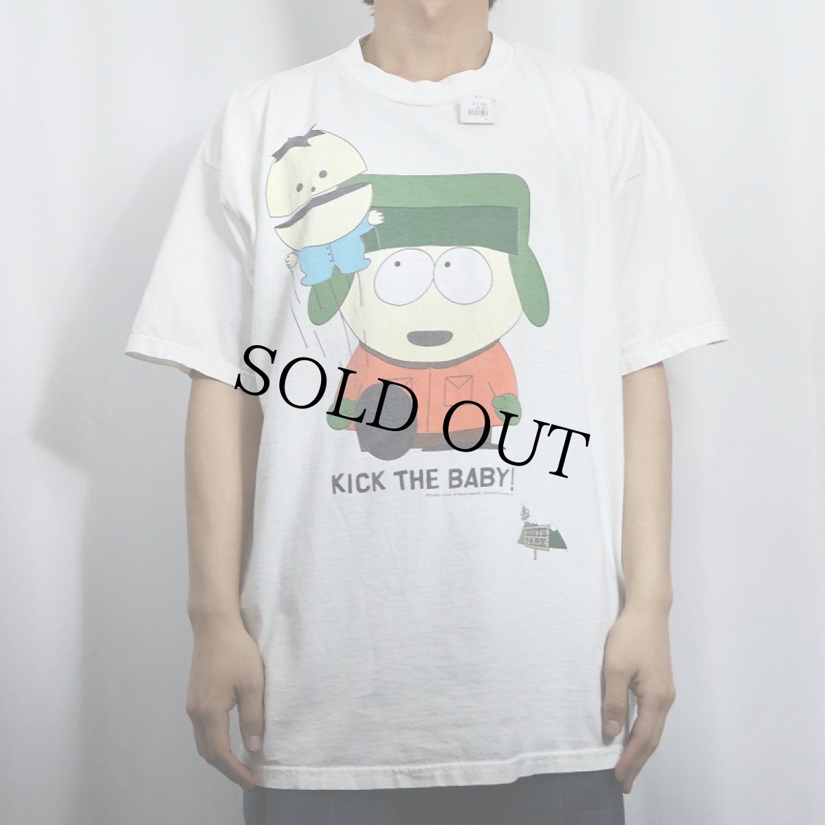 画像2: 90〜2000's SOUTH PARK "KICK THE BABY!" キャラクタープリントTシャツ XL (2)
