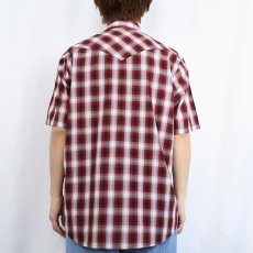 画像3: PENDLETON オンブレーチェック柄 コットン×ポリエステル ウエスタンシャツ M (3)