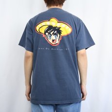 画像4: 90's "Danz. On Mazatlan '97" キャラクタープリントTシャツ NAVY L (4)