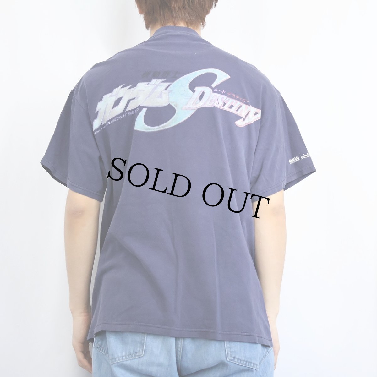 画像4: 2000's GUNDAM S DESTINY アニメプリントTシャツ NAVY L (4)