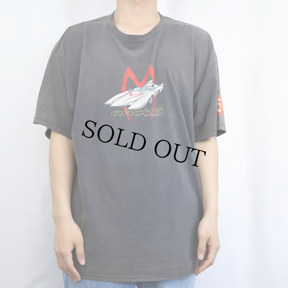 画像2: マッハGOGOGO "MACH 5" アニメプリントTシャツ XL (2)