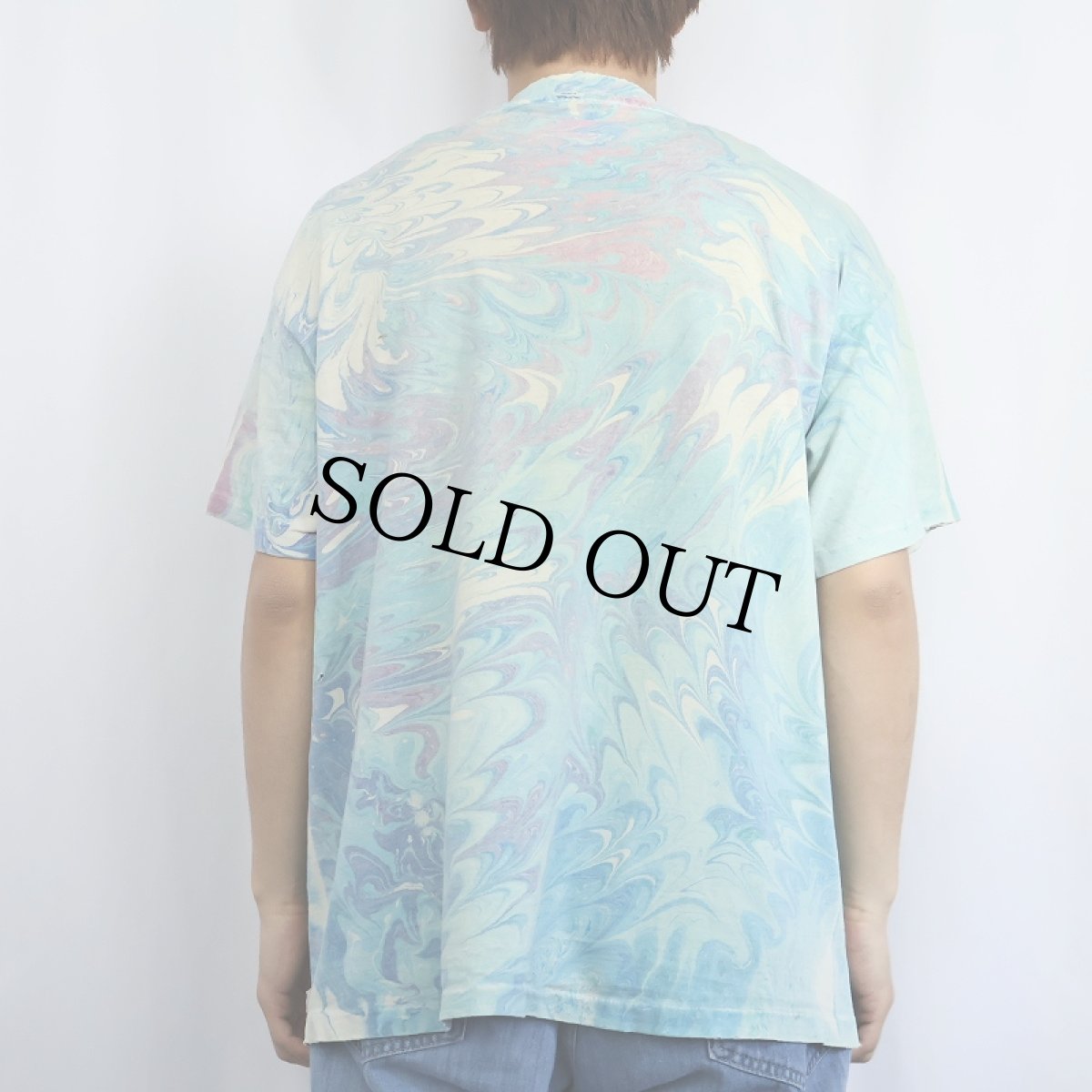 画像3: 90's Hanes USA製 マーブル染め Tシャツ XL (3)