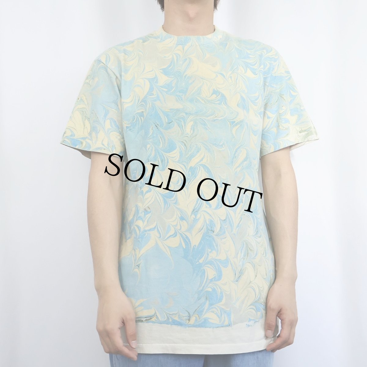 画像2: 90's ONEITA マーブル染め Tシャツ M (2)