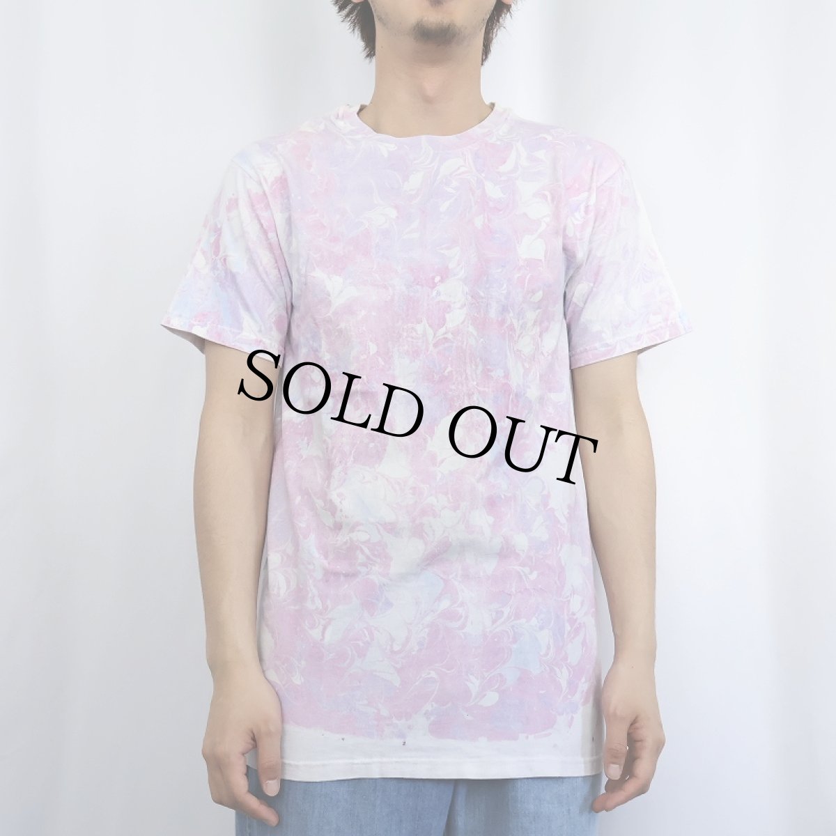 画像2: Hanes マーブル染め Tシャツ M (2)
