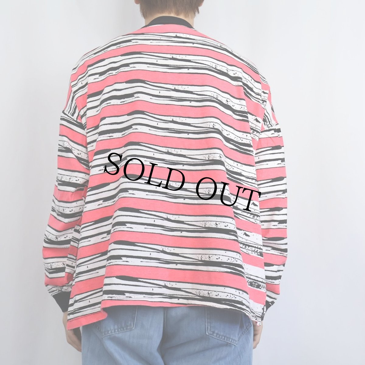 画像3: 90's Ocean Pacific USA製 ボーダー柄 ロンT XL (3)