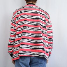 画像3: 90's Ocean Pacific USA製 ボーダー柄 ロンT XL (3)