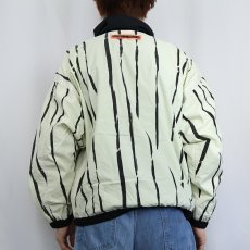 画像3: 90's Ocean Pacific ストライプ柄 ナイロンジップジャケット (3)