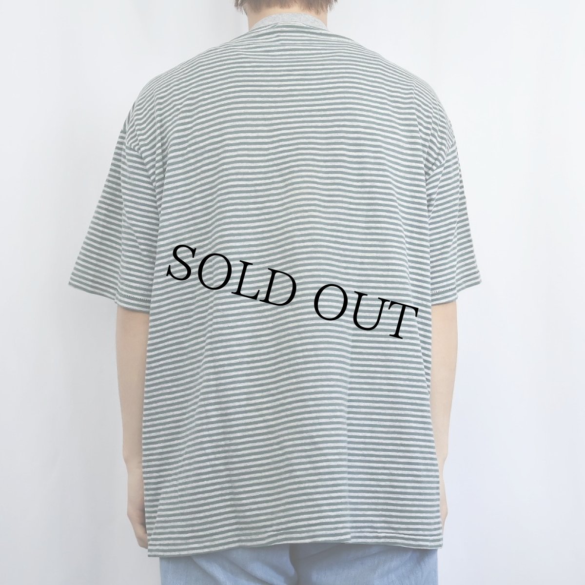 画像3: 90's GRAMICCI USA製 ロゴ刺繍 ボーダー柄Tシャツ L (3)