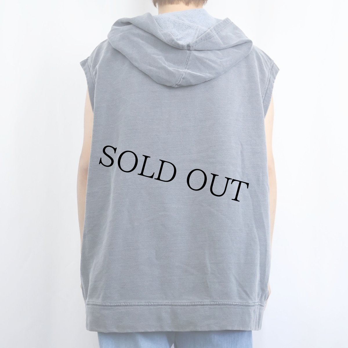 画像3: 90's GRAMICCI USA製 ハーフジップ ノースリーブスウェットフーディー XL (3)