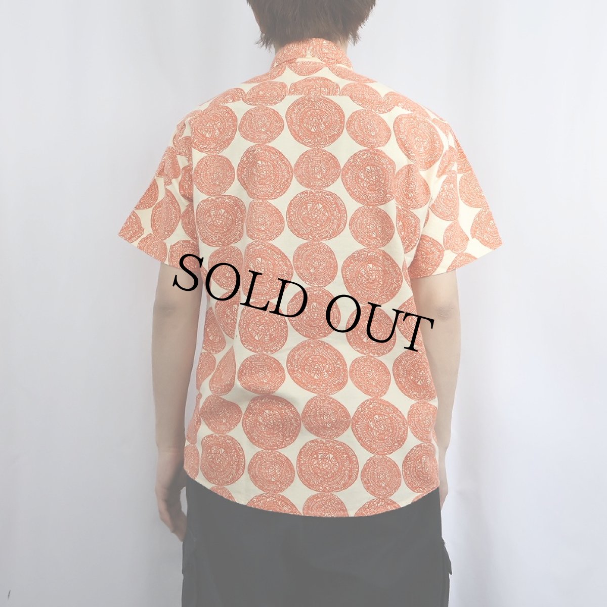 画像3: 60's Sears 総柄 3点留め コットンボタンダウンシャツ M (3)