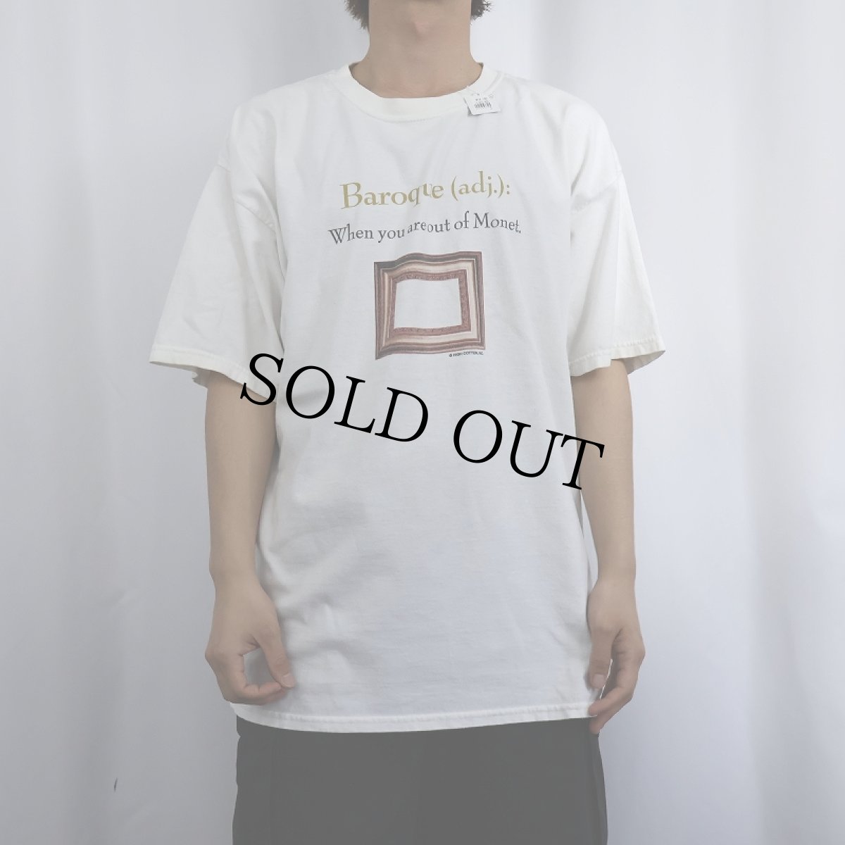 画像2: "Baroque:When you are out of Monet." ジョークプリントTシャツ XL (2)