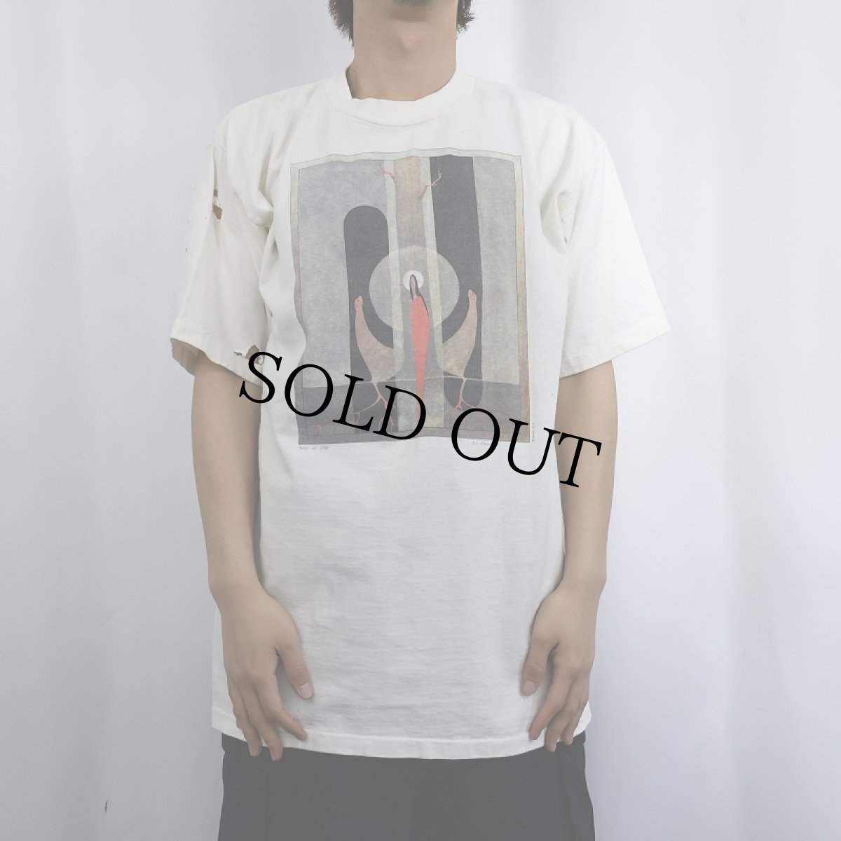 画像2: 90's Joe Geshick USA製 "TREE OF LIFE" アートプリントTシャツ XL (2)