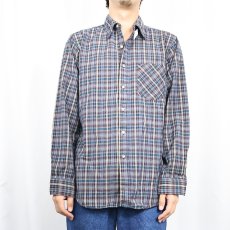 画像2: 70's PENDLETON USA製 チェック柄 ウールシャツ L (2)