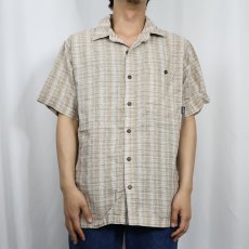 画像2: 2000's Patagonia チェック柄 ヘンプ×コットンシャツ M (2)