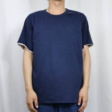 画像3: 80〜90's USA製 ダブルフェイス 無地 リバーシブルTシャツ XL (3)