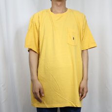 画像2: 90's POLO Ralph Lauren USA製 ロゴ刺繍 ポケットTシャツ XL (2)