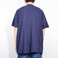 画像3: 90's POLO Ralph Lauren USA製 ロゴ刺繍 ポケットTシャツ NAVY XL (3)