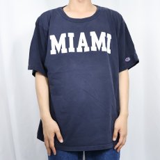 画像2: 90's Champion USA製 "MIAMI" プリントTシャツ NAVY XL (2)