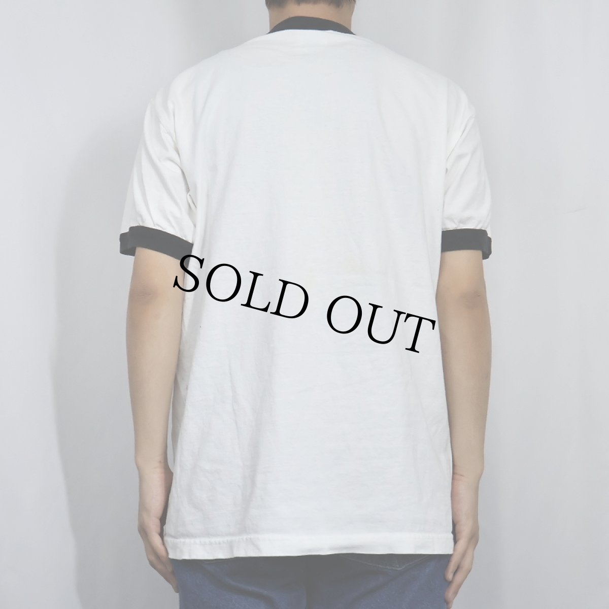 画像3: 2000's USA製 "NEW YORK CITY" プリントリンガーTシャツ L (3)