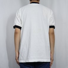 画像3: 2000's USA製 "NEW YORK CITY" プリントリンガーTシャツ L (3)