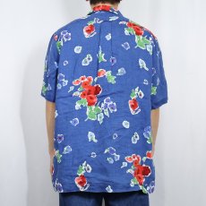 画像3: POLO Ralph Lauren "CALDWELL" 花柄 リネンアロハシャツ M (3)