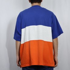 画像3: 80's RUSSELL ATHLETIC USA製 ボーダー柄 前V 無地Tシャツ XL (3)
