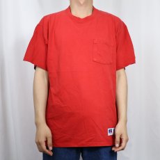 画像2: 90's RUSSELL ATHLETIC USA製 無地 ポケットTシャツ L (2)