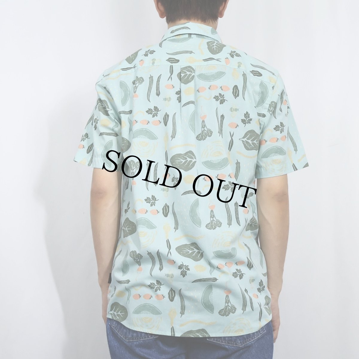 画像3: 2020SS Patagonia ORGANIC COTTON 野菜柄 コットン×ポリエステルシャツ M (3)