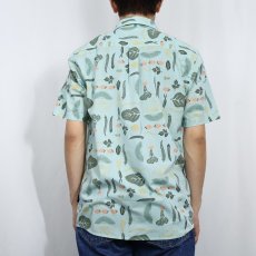 画像3: 2020SS Patagonia ORGANIC COTTON 野菜柄 コットン×ポリエステルシャツ M (3)