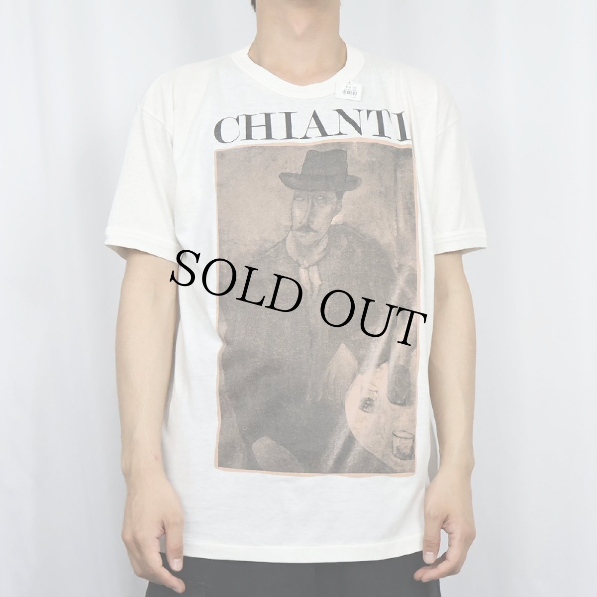 画像2: 80〜90's Amedeo Modigliani "CHIANTI" ワイン イラストプリントTシャツ (2)