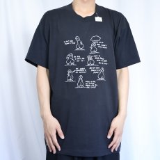 画像2: 90's シュールイラストエロTシャツ BLACK XL (2)