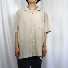 画像2: GAP リネン×コットンオープンカラーシャツ XL (2)