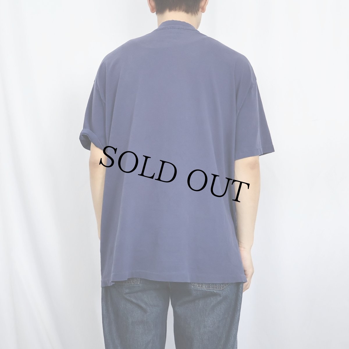 画像3: 90's Jean Cocteau "Eternel Retour" アートプリントTシャツ NAVY (3)