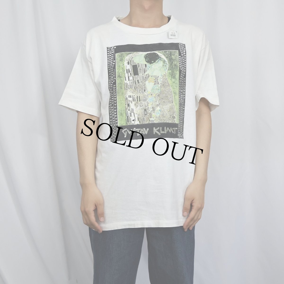 画像2: 90's Gustav Klimt “THE KISS” アートプリントTシャツ (2)