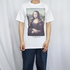 画像2: 90's LEONARDO DA VINCI USA製 "Mona Lisa" アートプリントTシャツ M (2)