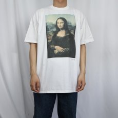 画像2: 90's LEONARDO DA VINCI USA製 "Mona Lisa" アートプリントTシャツ XL (2)
